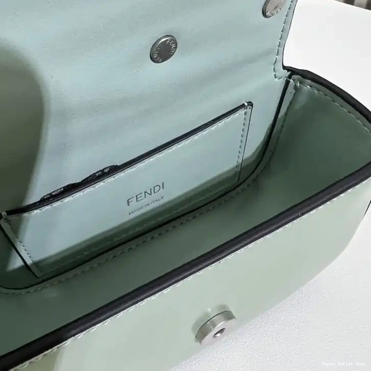 Affordable Fendi Leather Nano Calf Bag In Green F 0406 HOT SALE